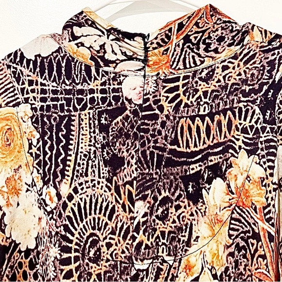 🔷Soft Surroundings Adamaris Navy floral geometric, V-Neck, 3/4 sleeves, Maxi XL - Picture 4 of 11